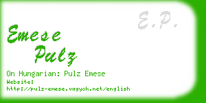 emese pulz business card